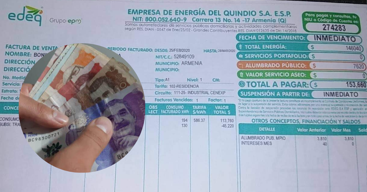 Ciudadanos del Quindío denuncian incremento en sus facturas de energía