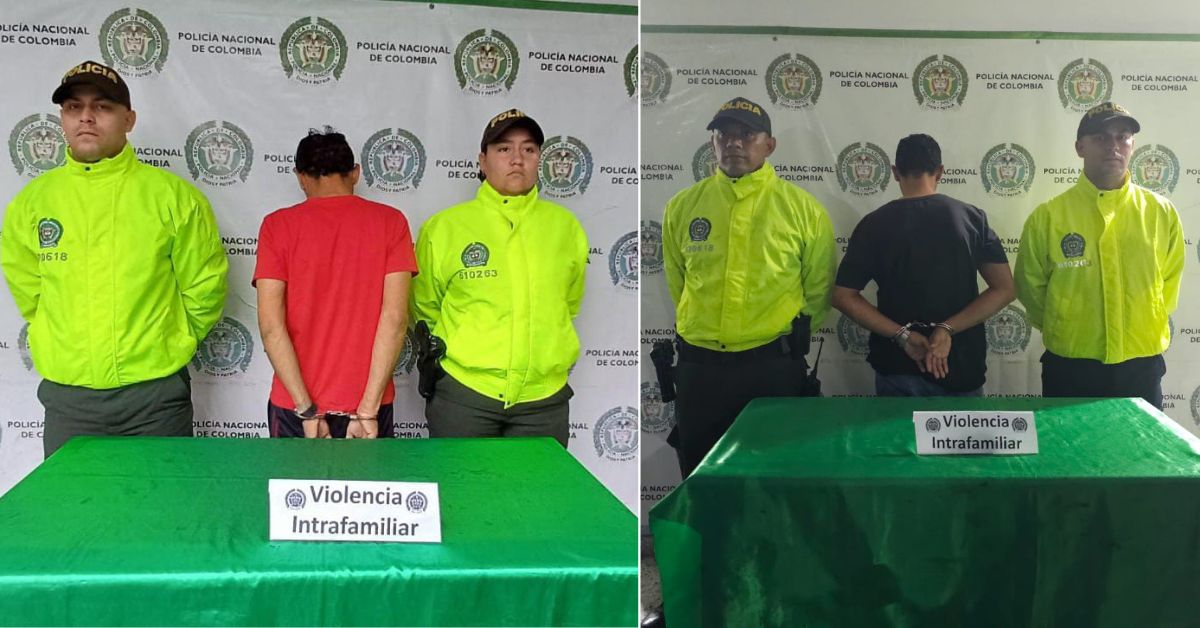 Dos hombres fueron capturados por el delito de violencia intrafamiliar