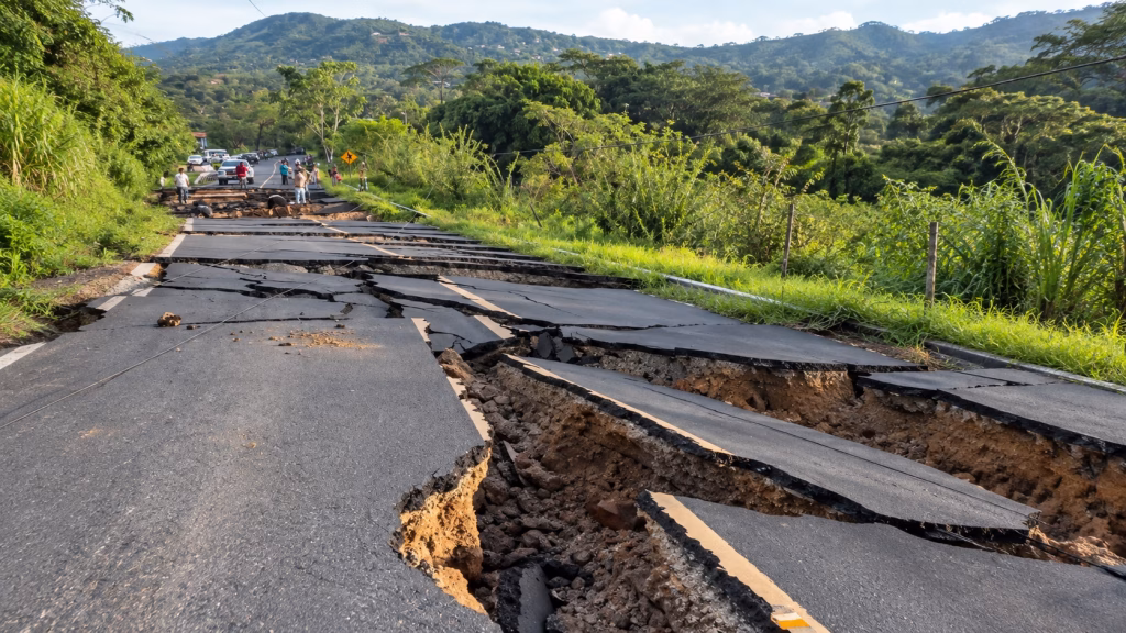 La tierra se abrió paso y dejó carreteras destrozadas en Panamá