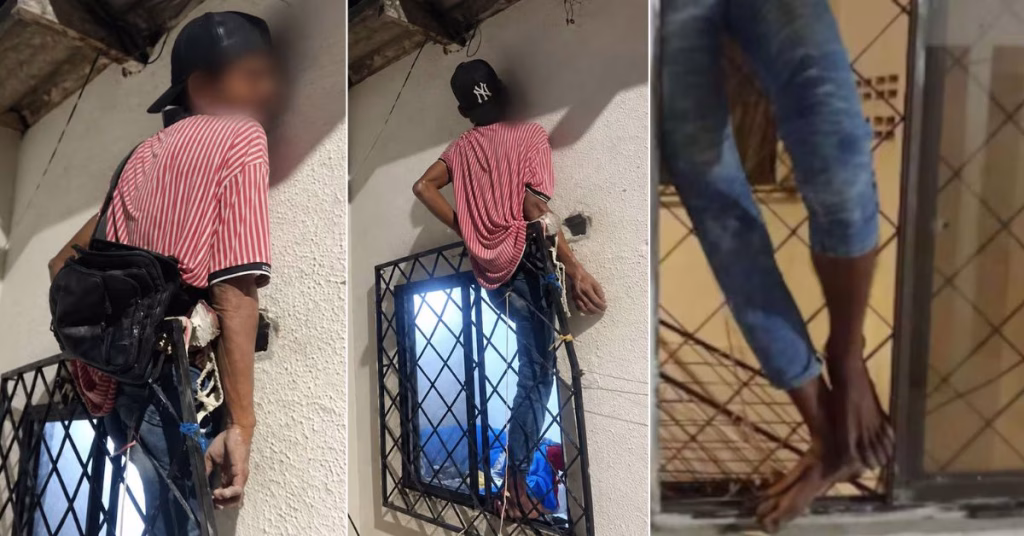 Presunto ladrón quedó atrapado intentando entrar a una vivienda y pidió auxilio